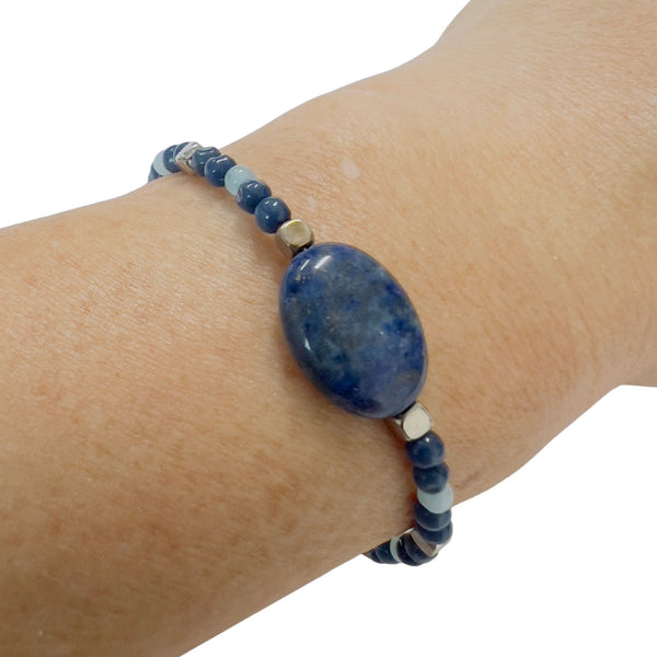 Tamar Bracelet (Dark Blue with Dark Blue Stone)