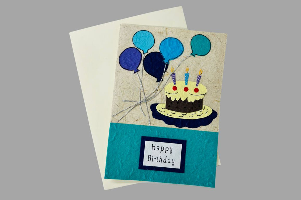 Cake with Balloons Blue (553)