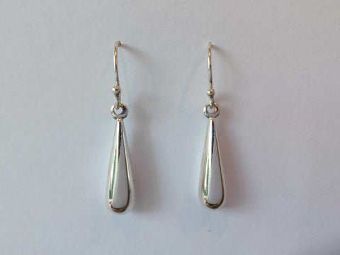Long Oval Earrings - 925 Sterling Silver