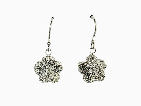 Flower Dangle Earrings - 925 Sterling Silver