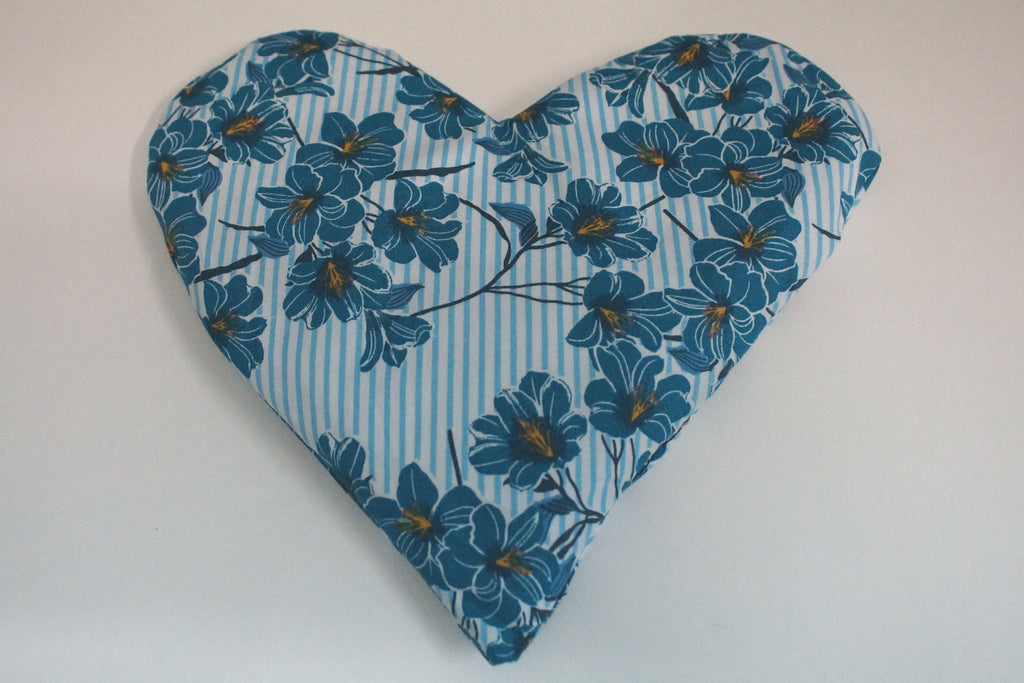 Heat Pack Heart (with Turquise Flowers)