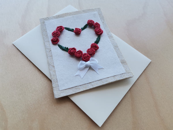 Mini Card: Heart Wreath with Greenery (901)
