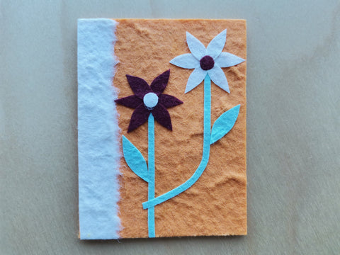 Mini Card: Flowers with Orange Background (903)
