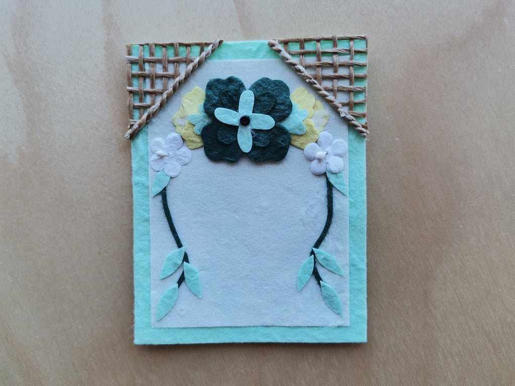 Mini Card: Green Floral Archway (911)