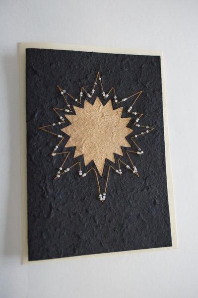 Star on black with Gold Border (264)