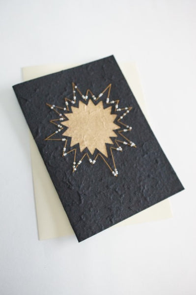 Star on black with Gold Border (264)