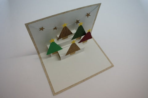 Pop-up Card 'Christmas Trees' (273)