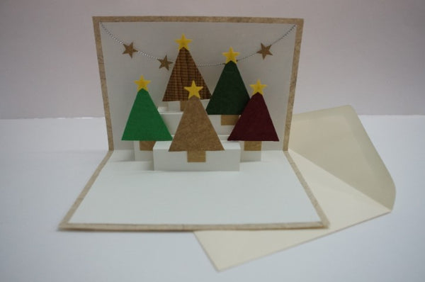 Pop-up Card 'Christmas Trees' (273)