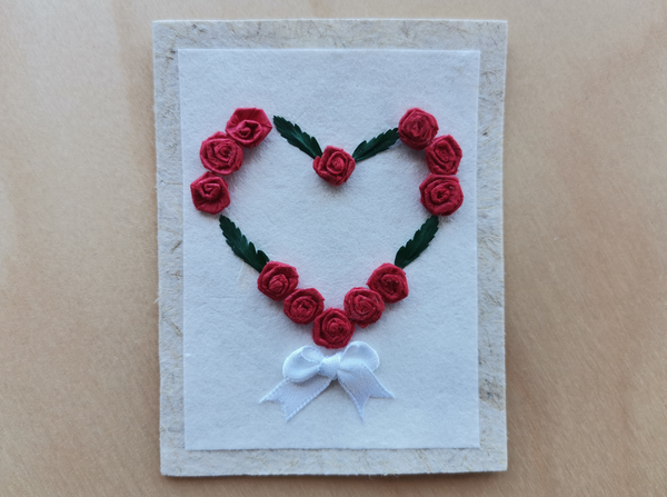 Mini Card: Heart Wreath with Greenery (901)