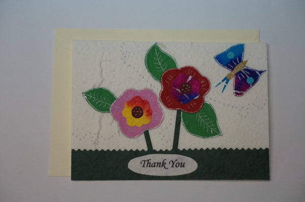Thank You Flowers With Butterfly Envelope