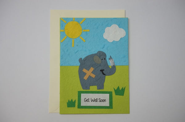 Get Well Elephant Envelope