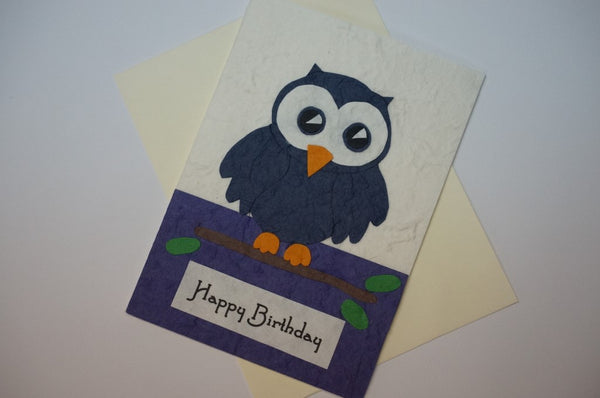 Blue Birthday Owl Fancy