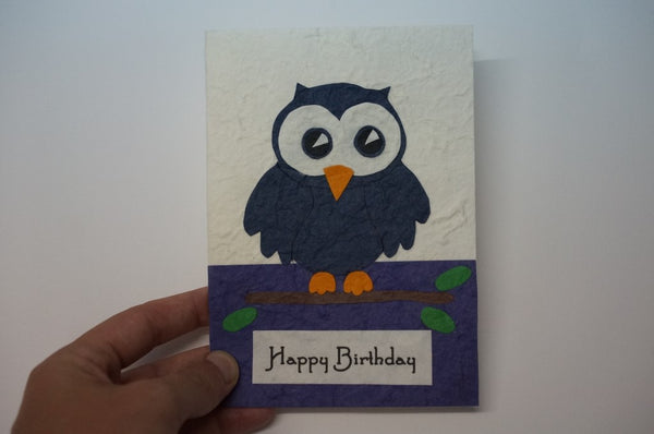 Blue Birthday Owl Hands On
