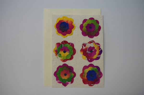 Six Multi Color Flowers Envelope